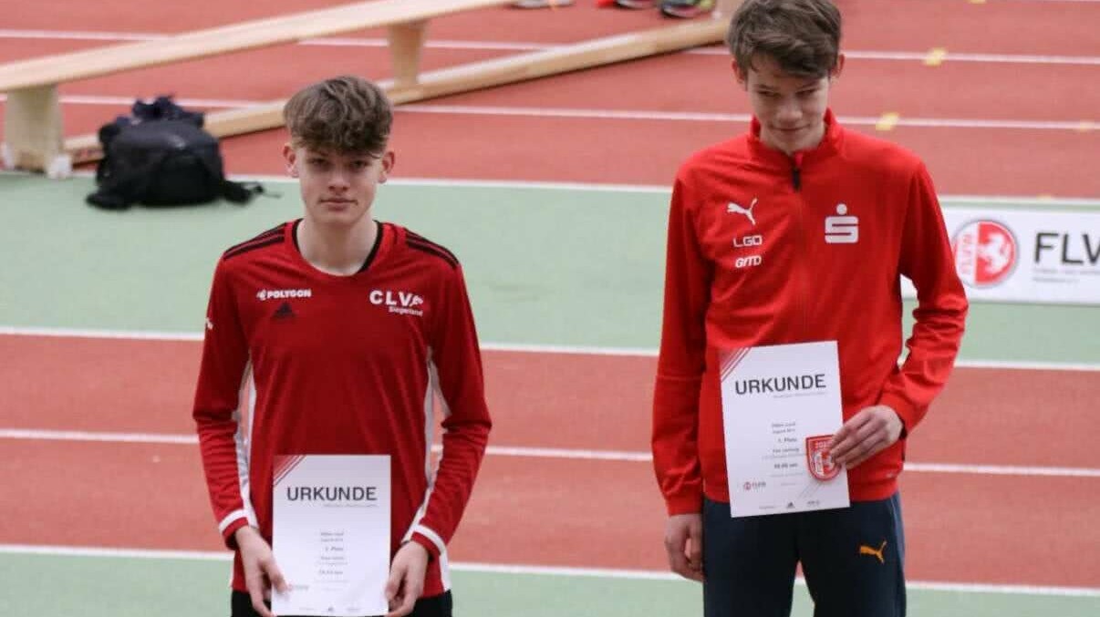 Theo Utsch CLV Siegerland Westfälische Hallenmeisterschaften 300 m Lauf Platz 2